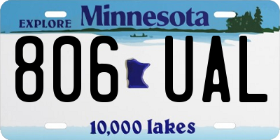 MN license plate 806UAL