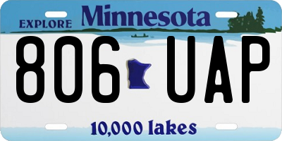 MN license plate 806UAP