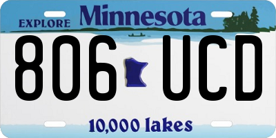 MN license plate 806UCD