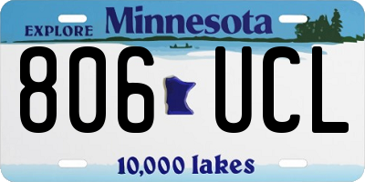 MN license plate 806UCL