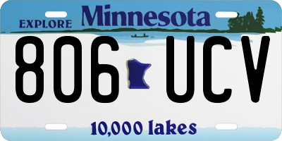 MN license plate 806UCV