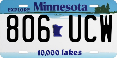 MN license plate 806UCW