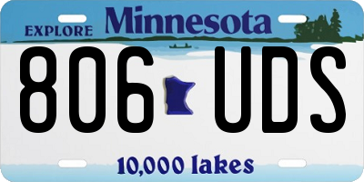 MN license plate 806UDS