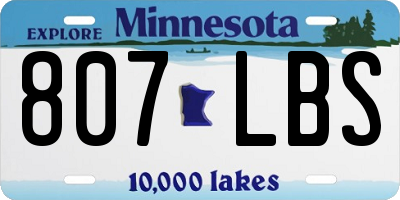 MN license plate 807LBS