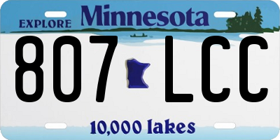 MN license plate 807LCC