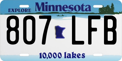 MN license plate 807LFB