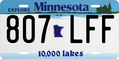MN license plate 807LFF