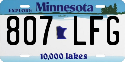 MN license plate 807LFG
