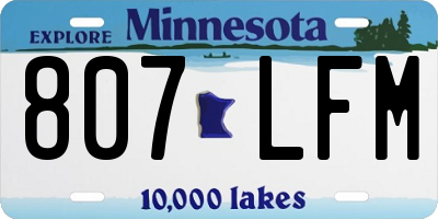 MN license plate 807LFM