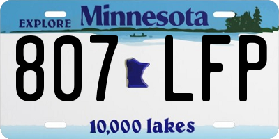 MN license plate 807LFP