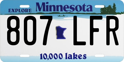 MN license plate 807LFR