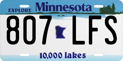 MN license plate 807LFS