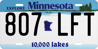 MN license plate 807LFT