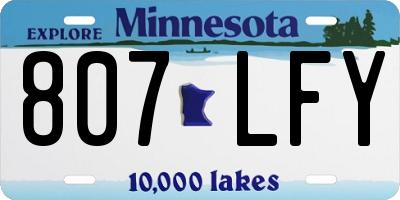 MN license plate 807LFY