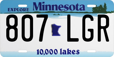 MN license plate 807LGR