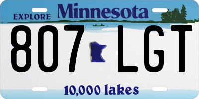MN license plate 807LGT