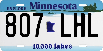MN license plate 807LHL