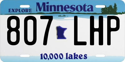 MN license plate 807LHP