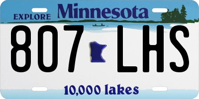 MN license plate 807LHS