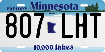 MN license plate 807LHT