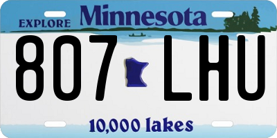 MN license plate 807LHU