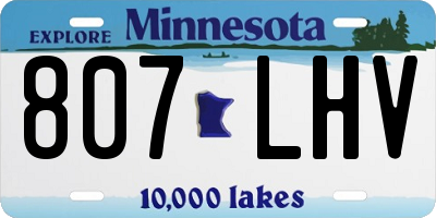 MN license plate 807LHV