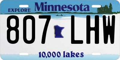 MN license plate 807LHW