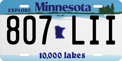 MN license plate 807LII
