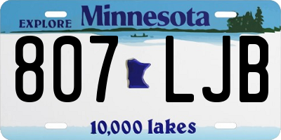 MN license plate 807LJB