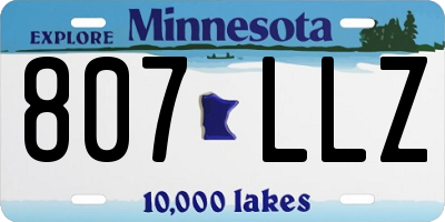 MN license plate 807LLZ
