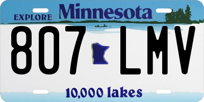 MN license plate 807LMV