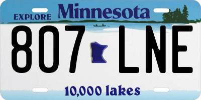 MN license plate 807LNE