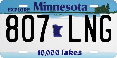MN license plate 807LNG