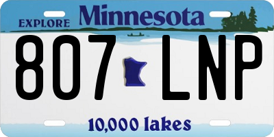 MN license plate 807LNP