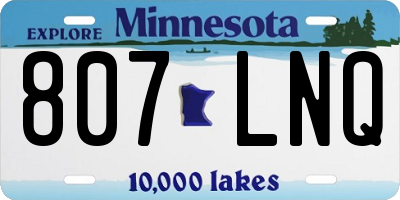 MN license plate 807LNQ