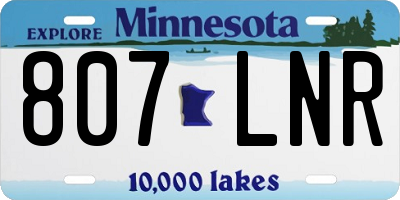 MN license plate 807LNR