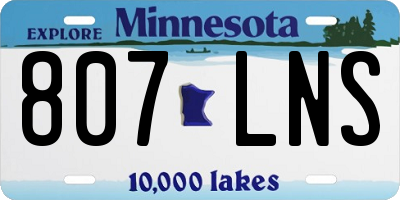 MN license plate 807LNS