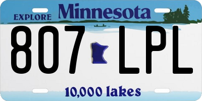 MN license plate 807LPL