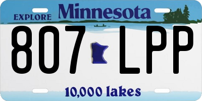 MN license plate 807LPP