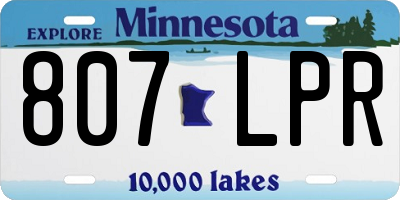 MN license plate 807LPR