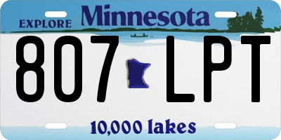 MN license plate 807LPT