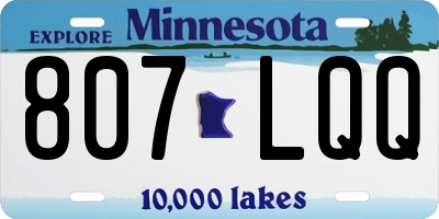 MN license plate 807LQQ