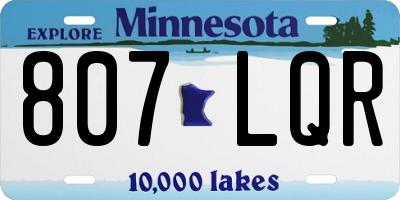 MN license plate 807LQR
