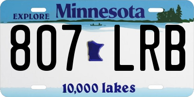 MN license plate 807LRB