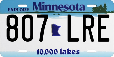 MN license plate 807LRE