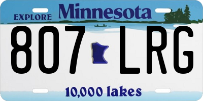 MN license plate 807LRG