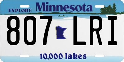MN license plate 807LRI