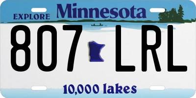 MN license plate 807LRL
