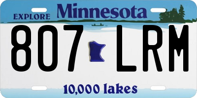 MN license plate 807LRM