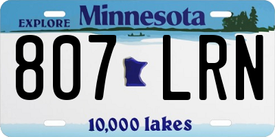 MN license plate 807LRN